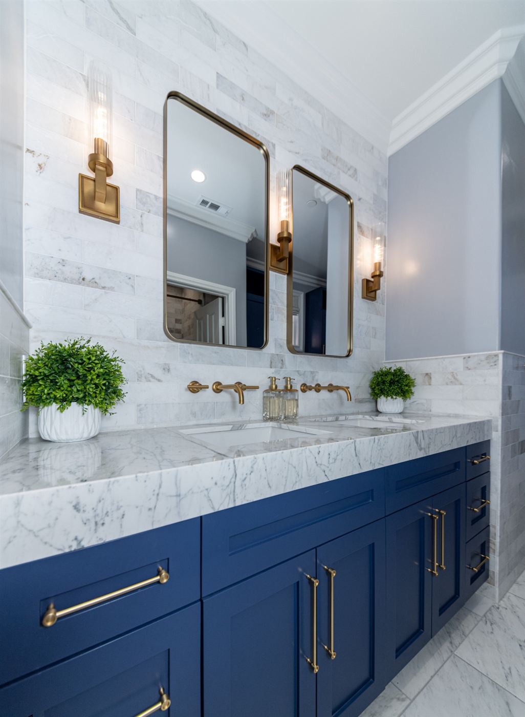 Calabasas master bathroom renovation â€” modern elegance with classic luxury, by ARKO Remodeling